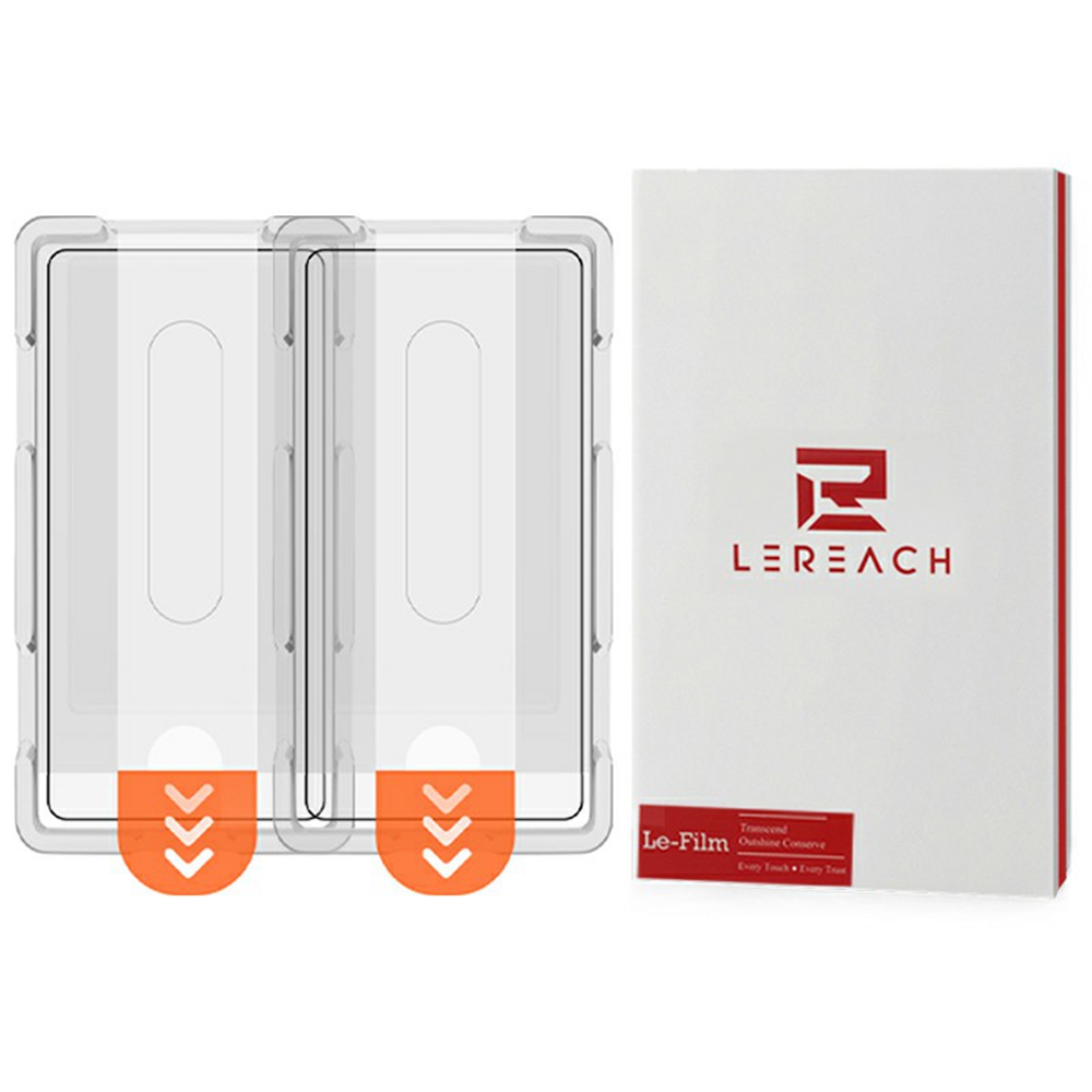 LEREACH 2Pcs For Samsung Galaxy S25 Ultra Tempered Glass Full Screen Protector Anti-Fingerprint Film with Dust-Free Installation Tool - Black