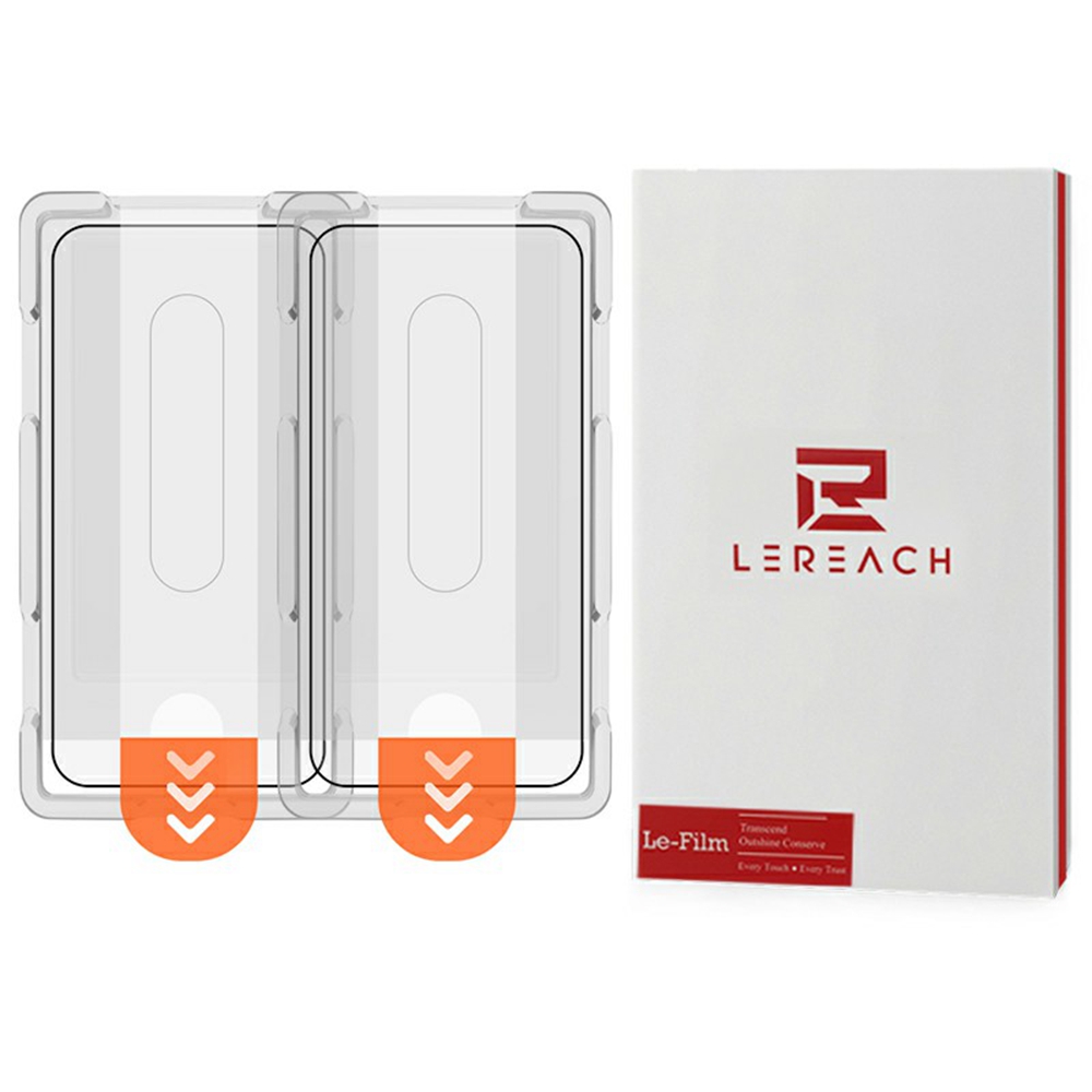 LEREACH 2Pcs For Xiaomi Poco X8 Pro Max 5G Tempered Glass Full Screen Protector Anti-Fingerprint Film with Dust-Free Installation Tool - Black