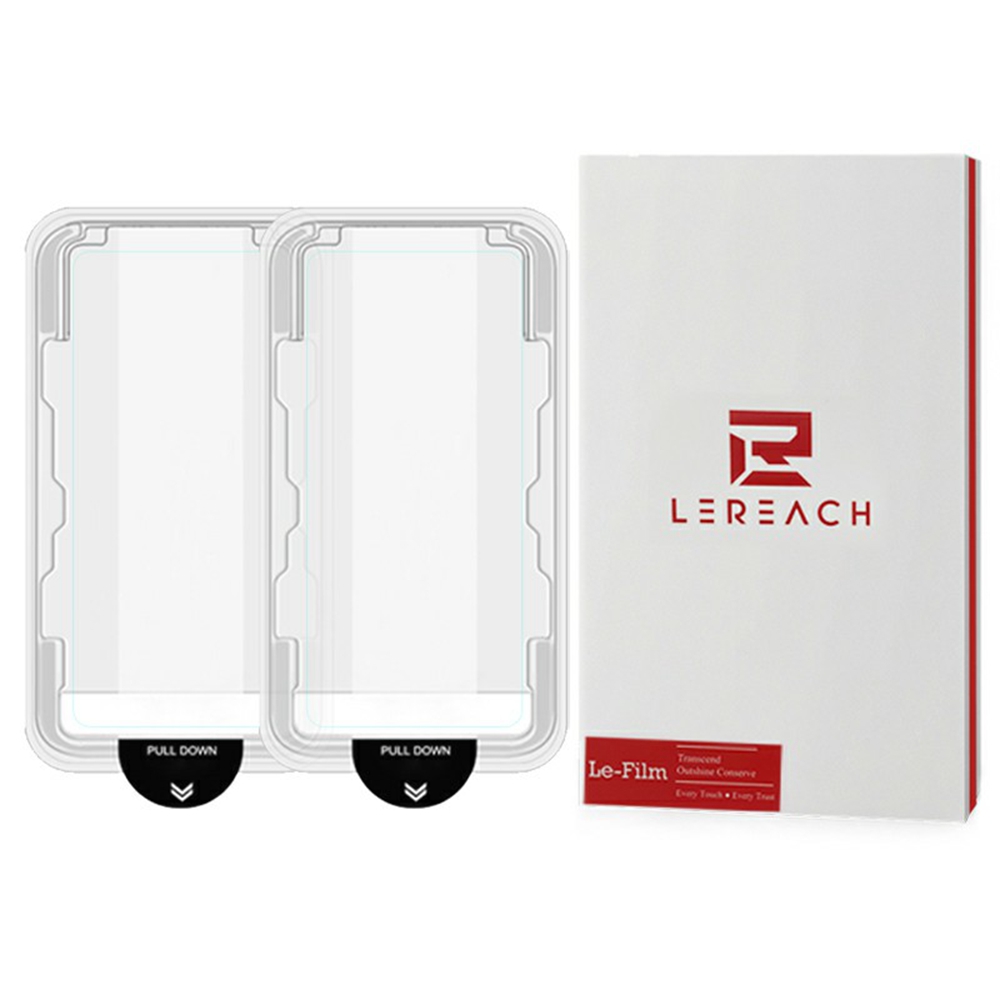 LEREACH 2Pcs For iPhone 17 Pro Max Tempered Glass Full Screen Protector Anti-Fingerprint Film with Dust-Free Installation Tool - Transparent