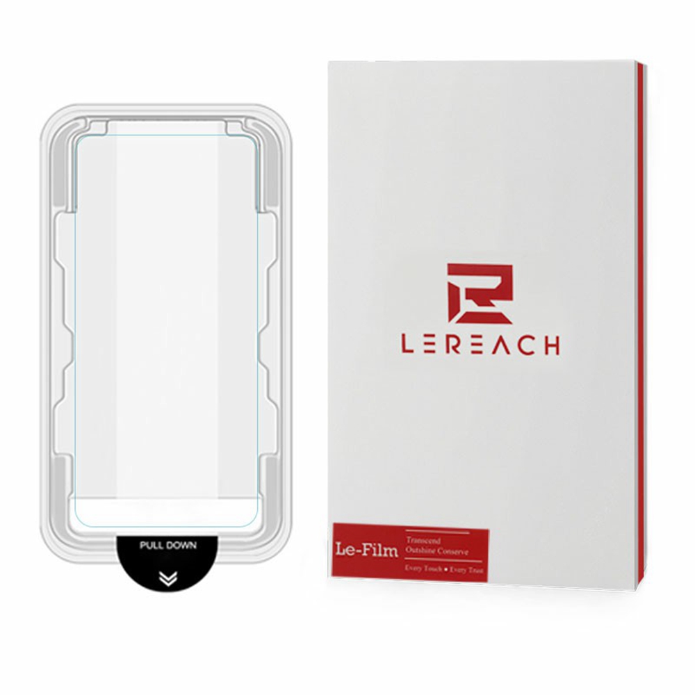 LEREACH For iPhone 17 Pro Max Tempered Glass Full Screen Protector Anti-Fingerprint Film with Dust-Free Installation Tool - Transparent