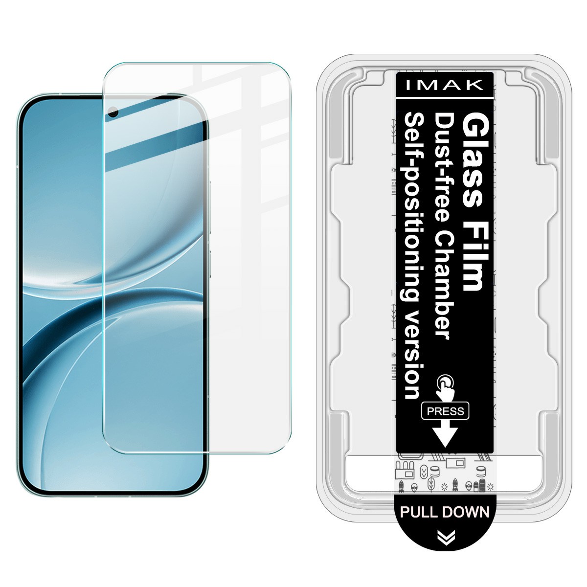 IMAK H Series For Xiaomi Poco X8 Pro 5G / Redmi Turbo 5 5G Tempered Glass Screen Protector Easy Installation Film with Auto Dust-Remove Tool - Transpa