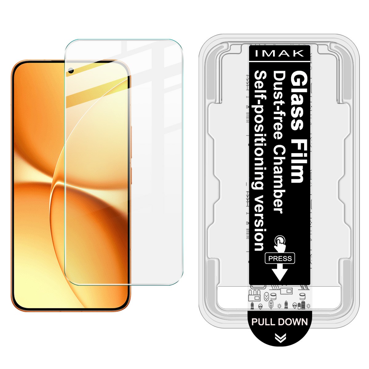 IMAK H Series For Xiaomi Poco X8 Pro Max 5G / Redmi Turbo 5 Max 5G Tempered Glass Screen Protector Easy Installation Film with Auto Dust-Remove Tool -