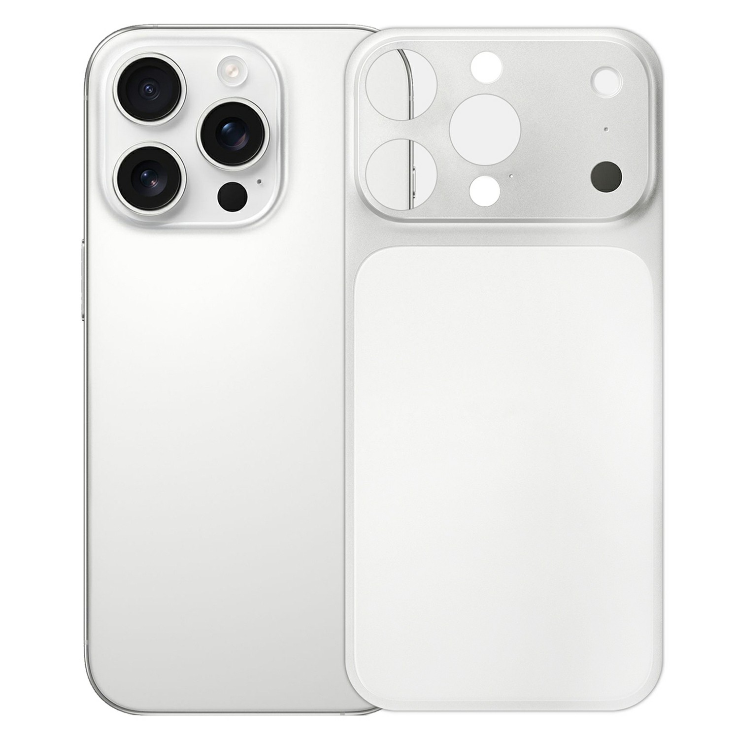 For iPhone 16 Pro Max Back Film Transform to 17 Pro Max PET Matte Ultra-Thin Anti-Fingerprint Phone Back Cover - Silver