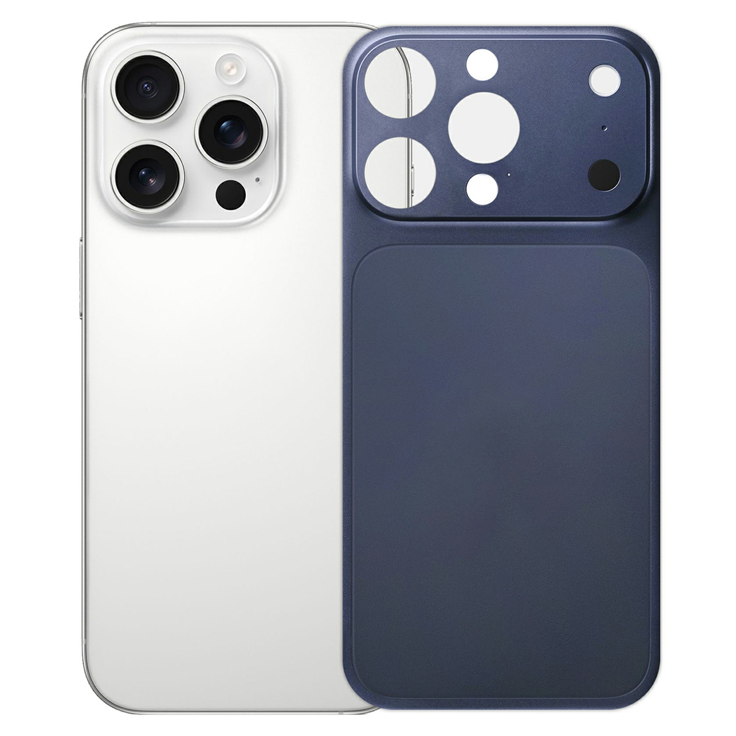 For iPhone 16 Pro Back Film Transform to 17 Pro PET Matte Ultra-Thin Anti-Fingerprint Phone Back Cover - Blue