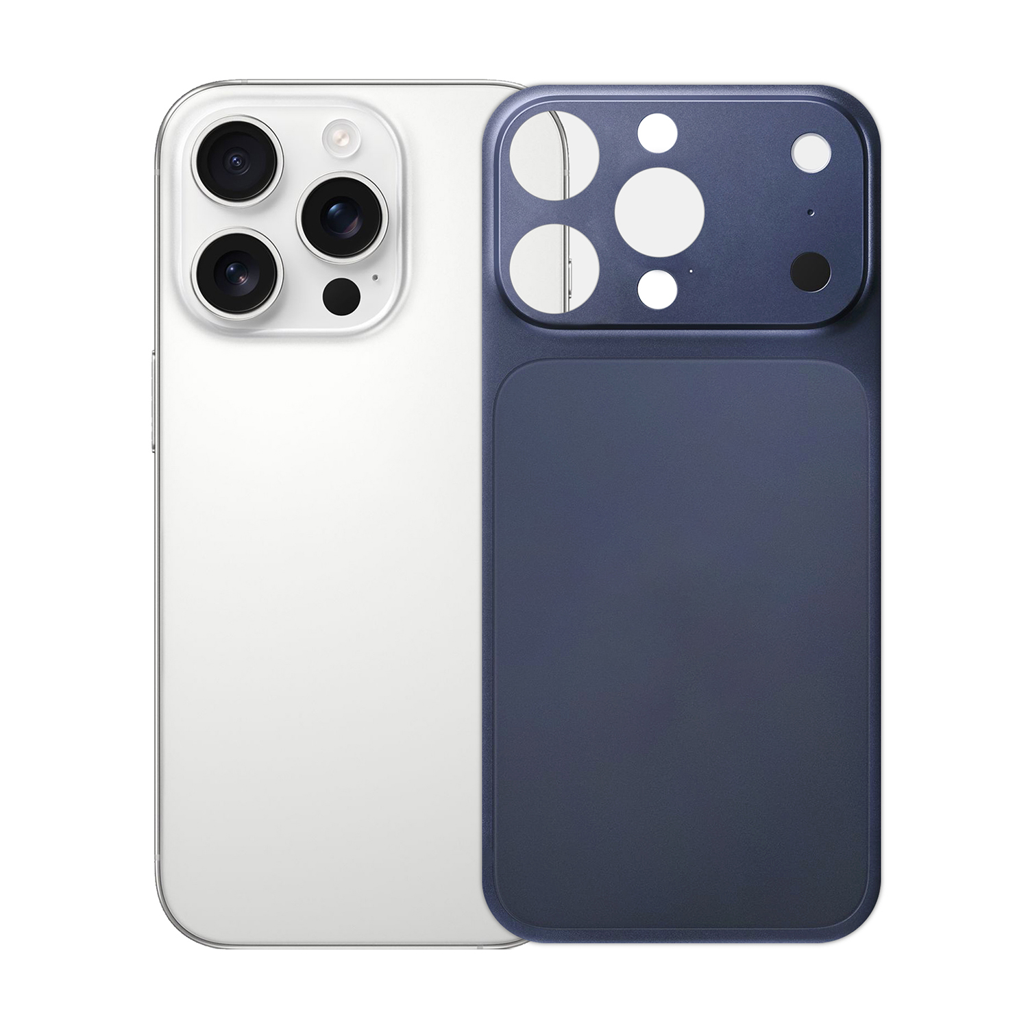 For iPhone 13 Pro Back Film Transform to 17 Pro PET Matte Ultra-Thin Anti-Fingerprint Phone Back Cover - Blue