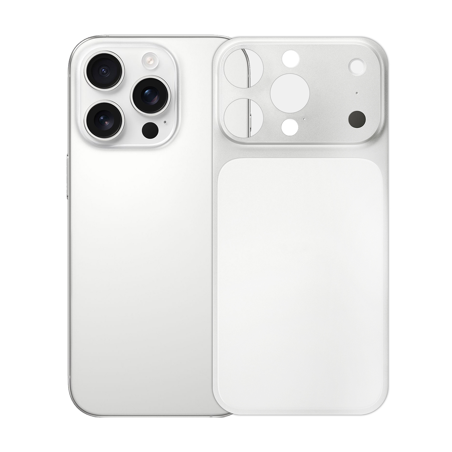 For iPhone 13 Pro Back Film Transform to 17 Pro PET Matte Ultra-Thin Anti-Fingerprint Phone Back Cover - Silver