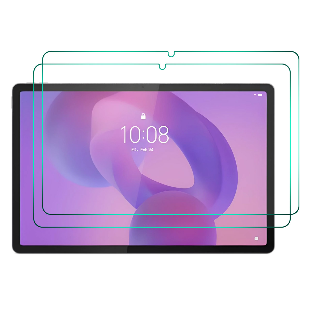 HAT PRINCE for Lenovo Idea Tab Pro Gen 2 2Pcs Full Screen Protector ENKAY 9H 2.5D 0.33mm Full Glue High Aluminium-silicon Glass Film - Transparent