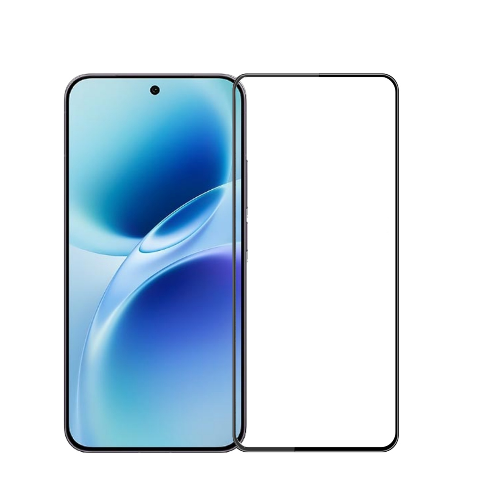 MOFI for vivo S50 Pro mini 5G Screen Protector  9H 3D Curved Full Glue Full Coverage Tempered Glass Film - Black