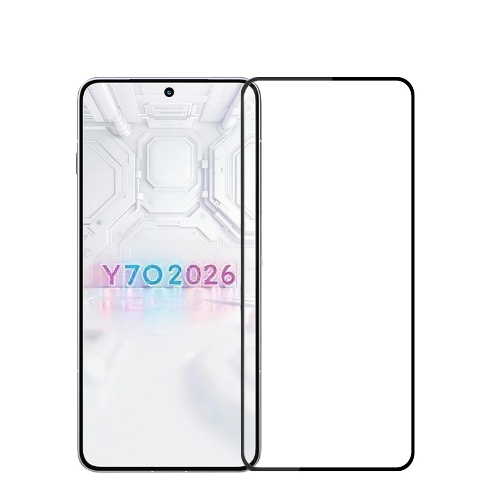 PINWUYO for Lenovo Legion Y70 (2026) Tempered Glass Film  JK Series-2 9H Full Glue Full Screen Protector - Black