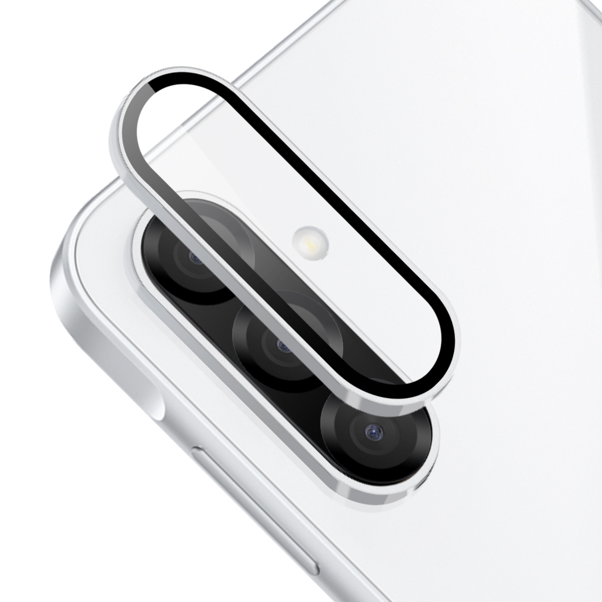 HAT PRINCE for Samsung Galaxy S26 FE ENKAY Camera Lens Protector Metal Ring Lens Film - Silver