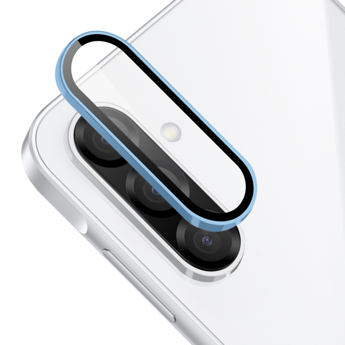 HAT PRINCE for Samsung Galaxy S26 FE ENKAY Camera Lens Protector Metal Ring Lens Film - Sierra Blue