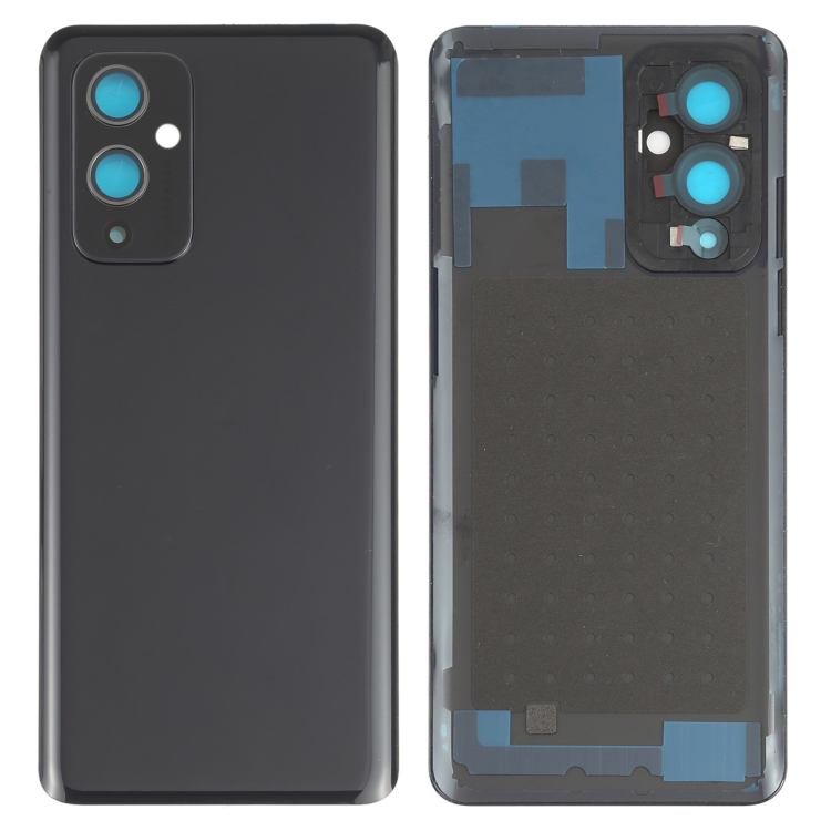 

Für OnePlus 9 (EU / US -version) OEM -batteriegehäuse Mit Kleberaufkleber + Kameraobjektivabdeckung - Schwarz, OnePlus 9 (EU / US Version)