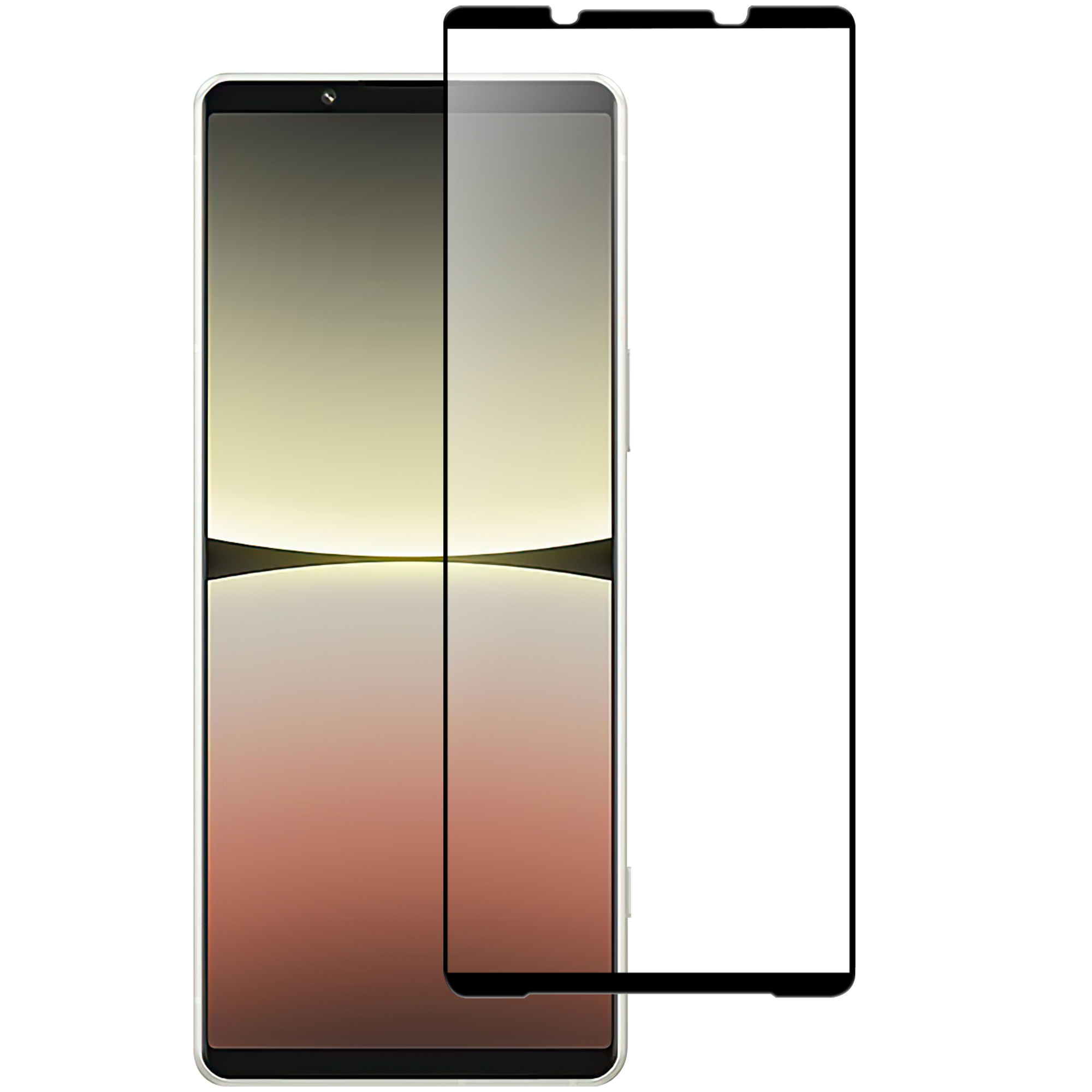 

For Sony Xperia 1 V Full Glue Screen Protector Black Edge Anti-explosion Ultra Clear Phone AGC Glass Film, Sony Xperia 1 V