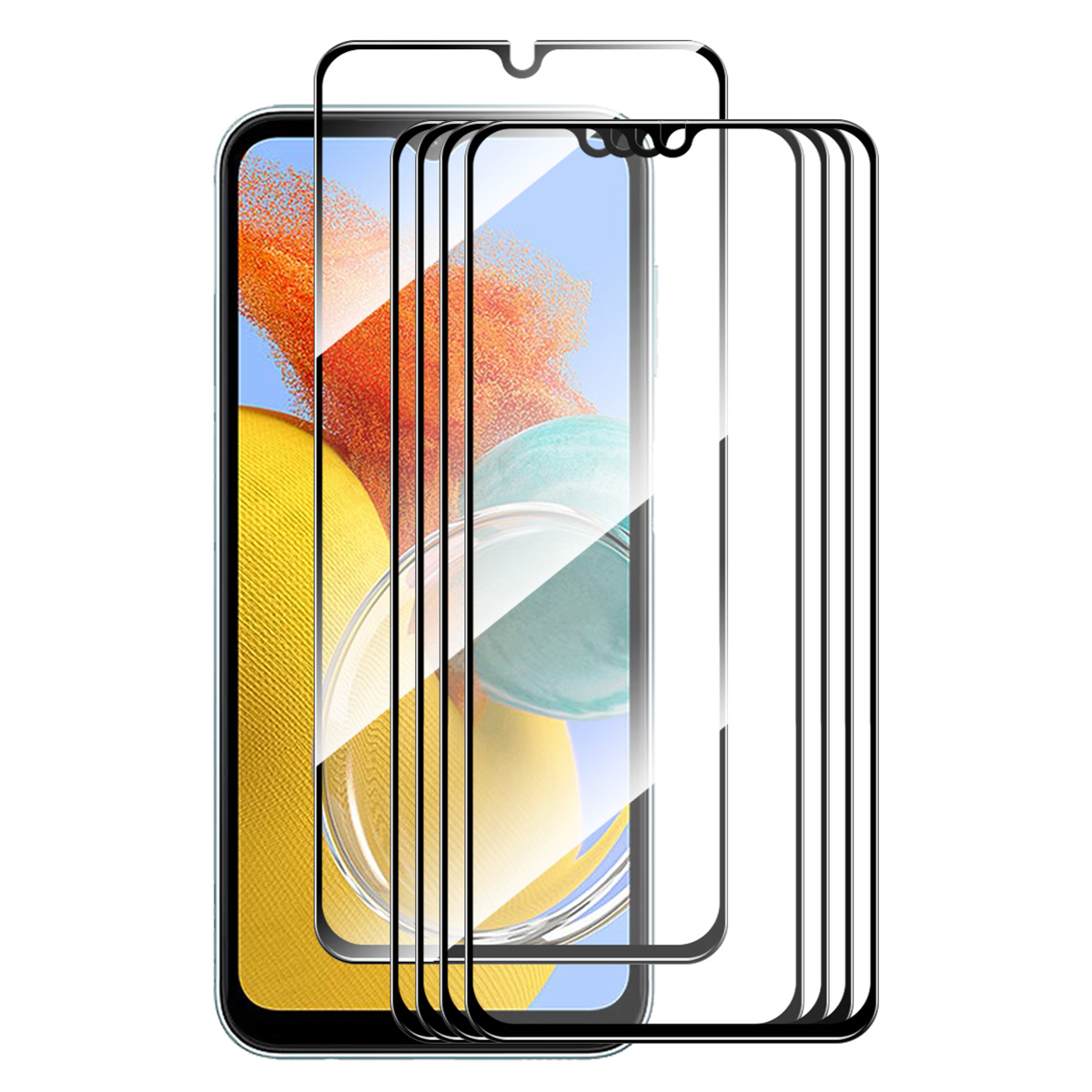 

Enkay Hut Prince 5pcs Für Samsung Galaxy M14 5G Hochaluminium-silicon Glass Anti-explosionsfilm 0,26 mm 9h 2,5d Seidendruckscreenschutzschutz, Galaxy M14 5G