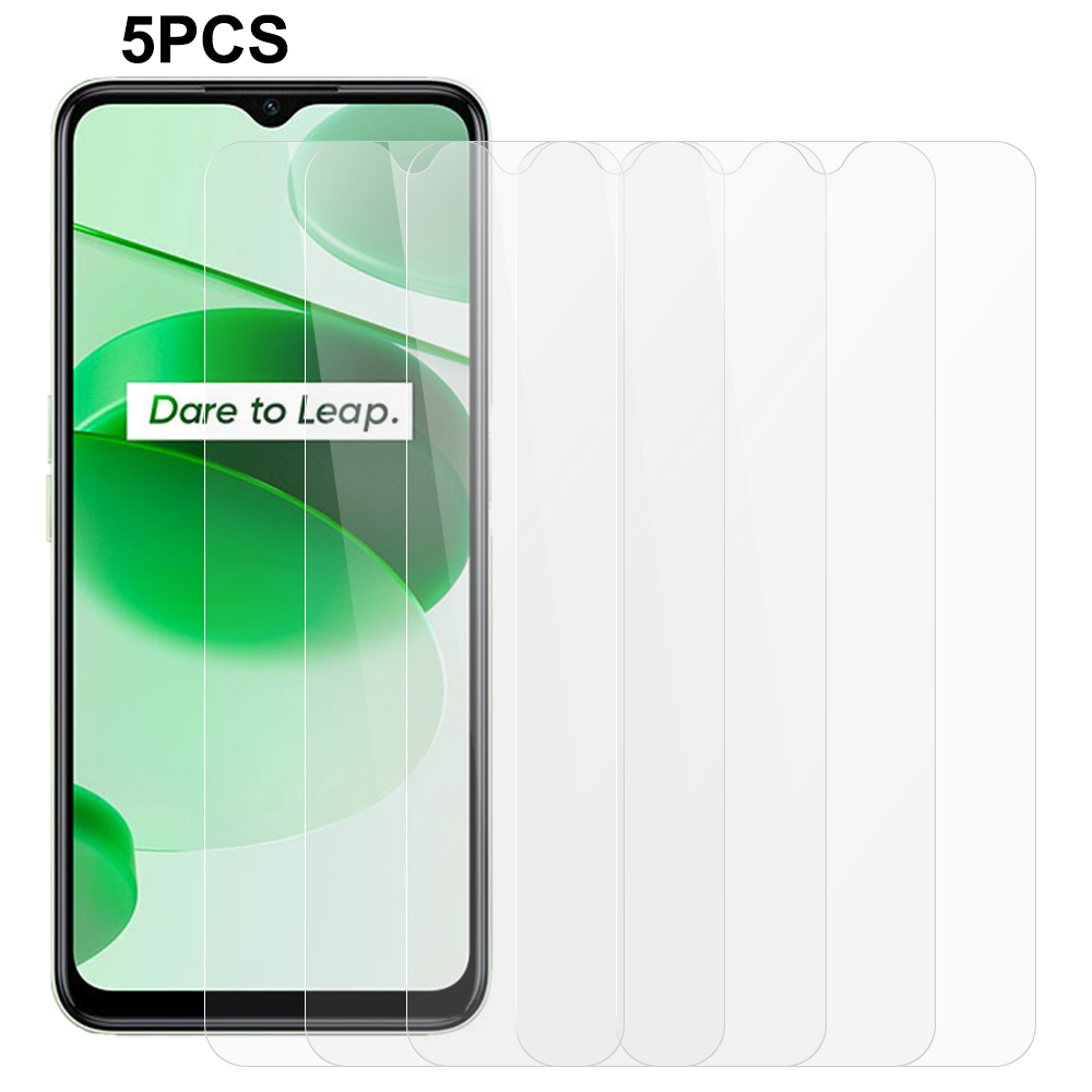 

5pcs Screen-beschützer Für Realme C35 4g, 0,3 mm 2,5d Anti-fingerabdruck Temperiertes Glas Klarer Film, Realme C35 4G