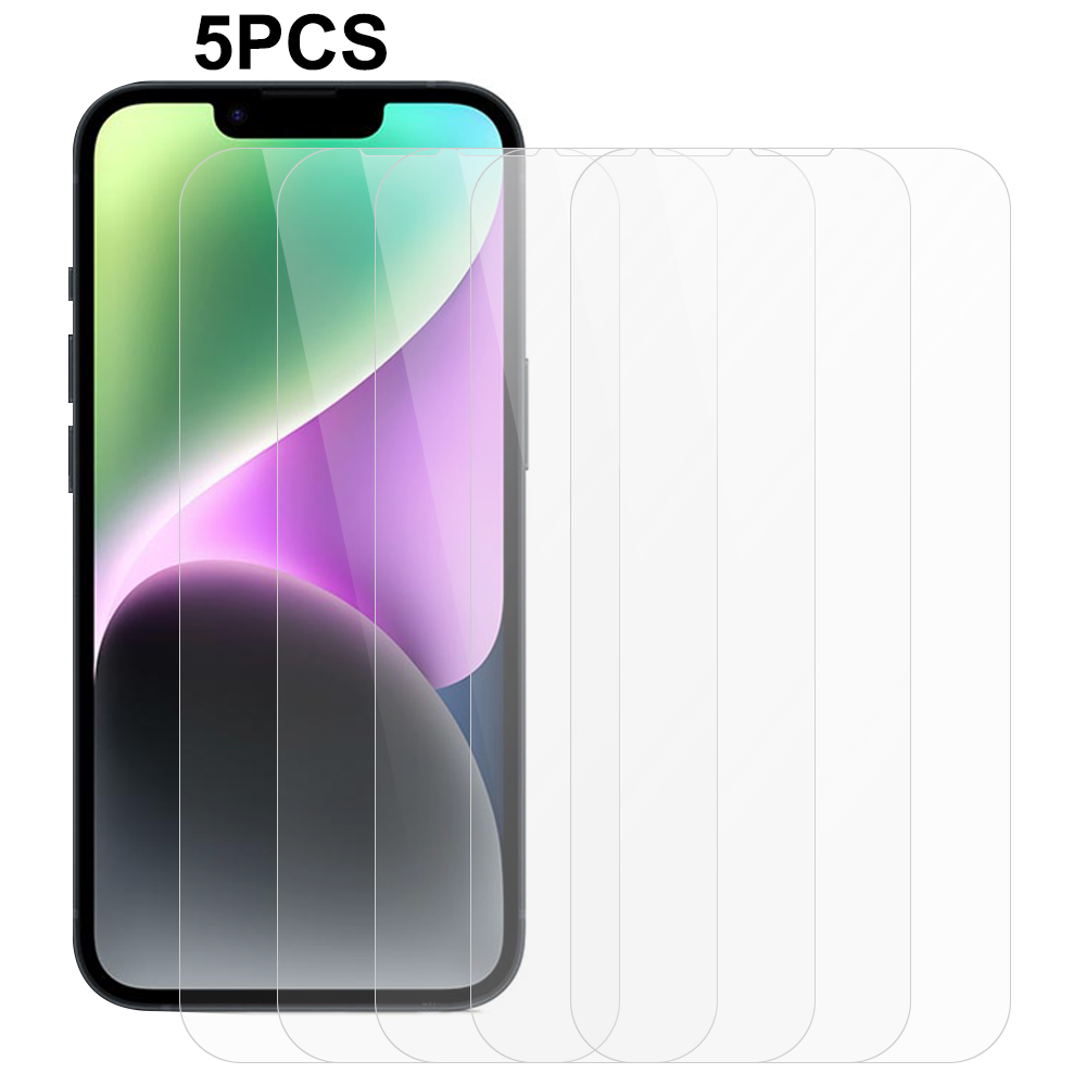 

5pcs / Setzen Sie Den Temperaturglas -bildschirmfilm Für Iphone 14 Plus 0,3 mm 2,5d Bogen Edge Ultra Clear Phone Screen Protector, iPhone 14 Plus