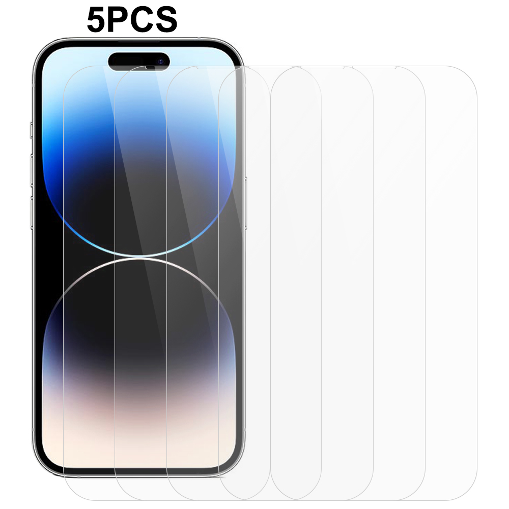 

5pcs / Setzen Sie 0,3 mm 2,5d Bogenkantenbildschirm-protektor Für Iphone 14 Pro Crystal-clear-mobiltelefon Getemperter Glasschriftenfilm, iPhone 14 Pro