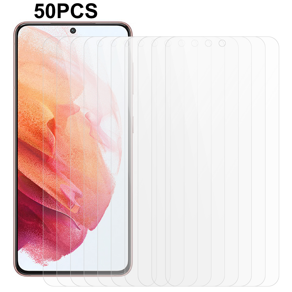 

50 Stück / Set Für Samsung Galaxy S21 4G / 5G 2,5d -lichtbogenkante Temperierte Glasschilddrüter 0,3 mm Ultra -klarer Schutzfilm, Galaxy S21 4G