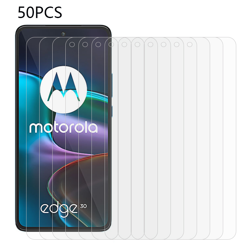 50PCS For Motorola Edge 30 HD Clear 0.3mm Phone Screen Film 2.5D Arc Tempered Glass Screen Protector