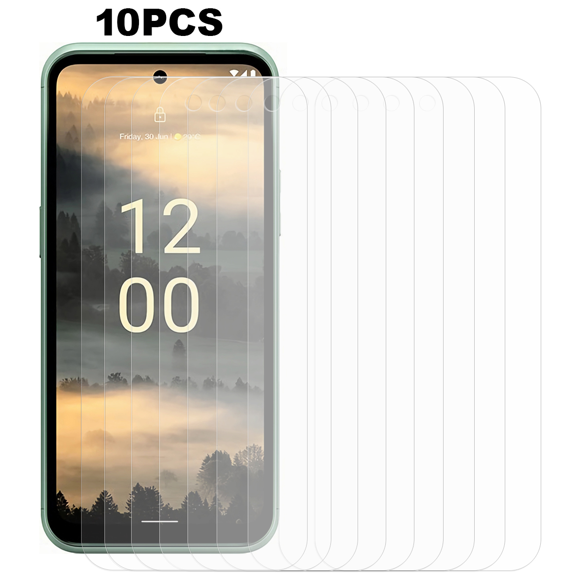 

10pcs / Setzen Sie Für Nokia XR21 HD Screen Guard 2.5D Bogenkante 0,3 mm Handy Temperierter Glasschildschirmschutzschutz, Nokia XR21