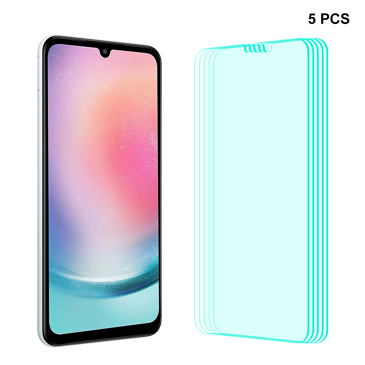 

Enkay Hat Prince 5pcs Für Samsung Galaxy A24 4G Clear Clear High Aluminium-silicon Glass 9H Screenfilm Mit 2,5d-bogenkante, Galaxy A24 4G