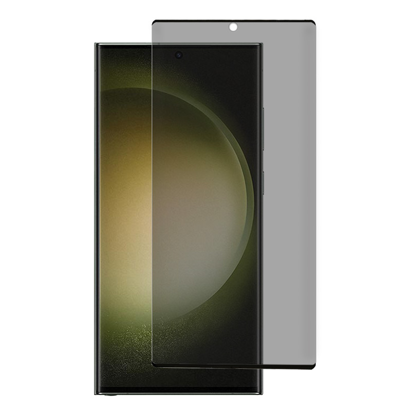 

Für Samsung Galaxy S23 Ultra Privacy Screen Protector Seidendruck Voller Aluminium-silicon-glasfilm (hilfsfingerabdruck Entsperren), Galaxy S23 Ultra