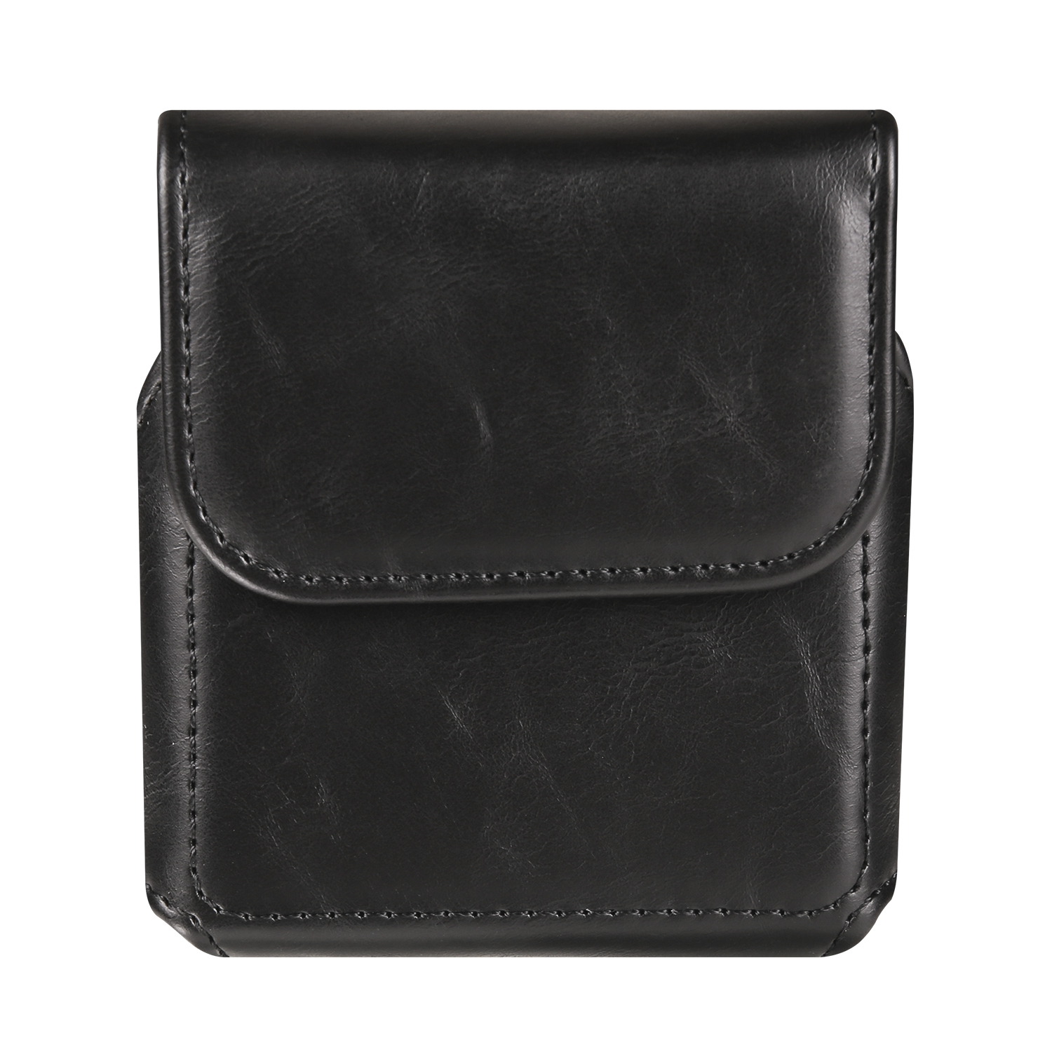 

Für Samsung Galaxy Z Flip3 5G / Z Flip4 5g / Z Flip5 5G Crazy Horse PU Leder Telefongurtbeutel Wasit Telefon Holster Beutel - Schwarz, Samsung Galaxy Z Flip3 5G