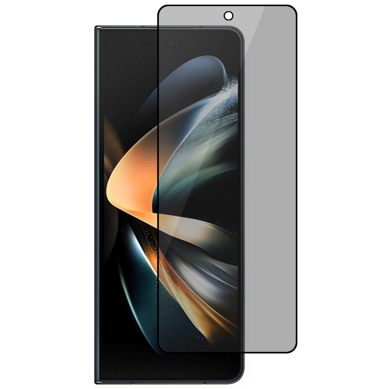 For Samsung Galaxy Z Fold5 Silk Printing Anti-spy Tempered Glass Screen Protector Full Cover Film