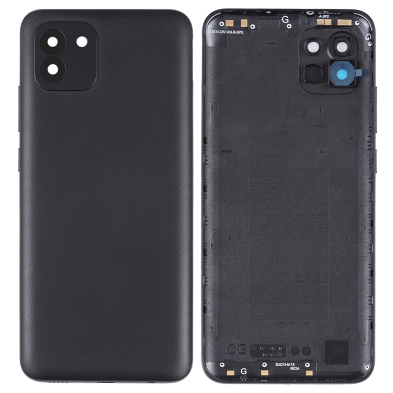

Für Samsung Galaxy A03 (164,2 x 75,9 x 9,1 Mm) A035 Batteriegehäuse Mit Kameraobjektivabdeckung - Schwarz, Samsung Galaxy A03 (164.2 x 75.9 x 9.1mm)