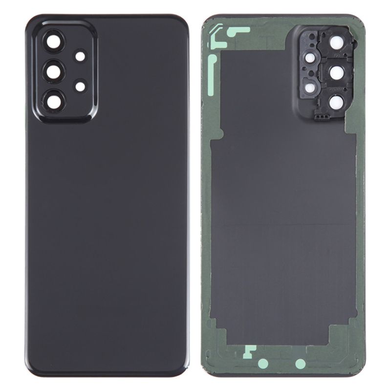 

Für Samsung Galaxy A23 5G (globale Version) A236 OEM -batteriegehäuse Mit Kleberaufkleber + Kamera -objektivabdeckung - Schwarz, Galaxy A23 5G (Global Version)