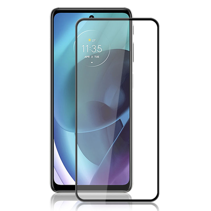 

Amorus Für Motorola Moto G71 5G Seidendruckbildschirmschutz Vollkleber Temperiertes Glas Full Cover Shatterproof Film - Schwarz, Motorola Moto G71 5G