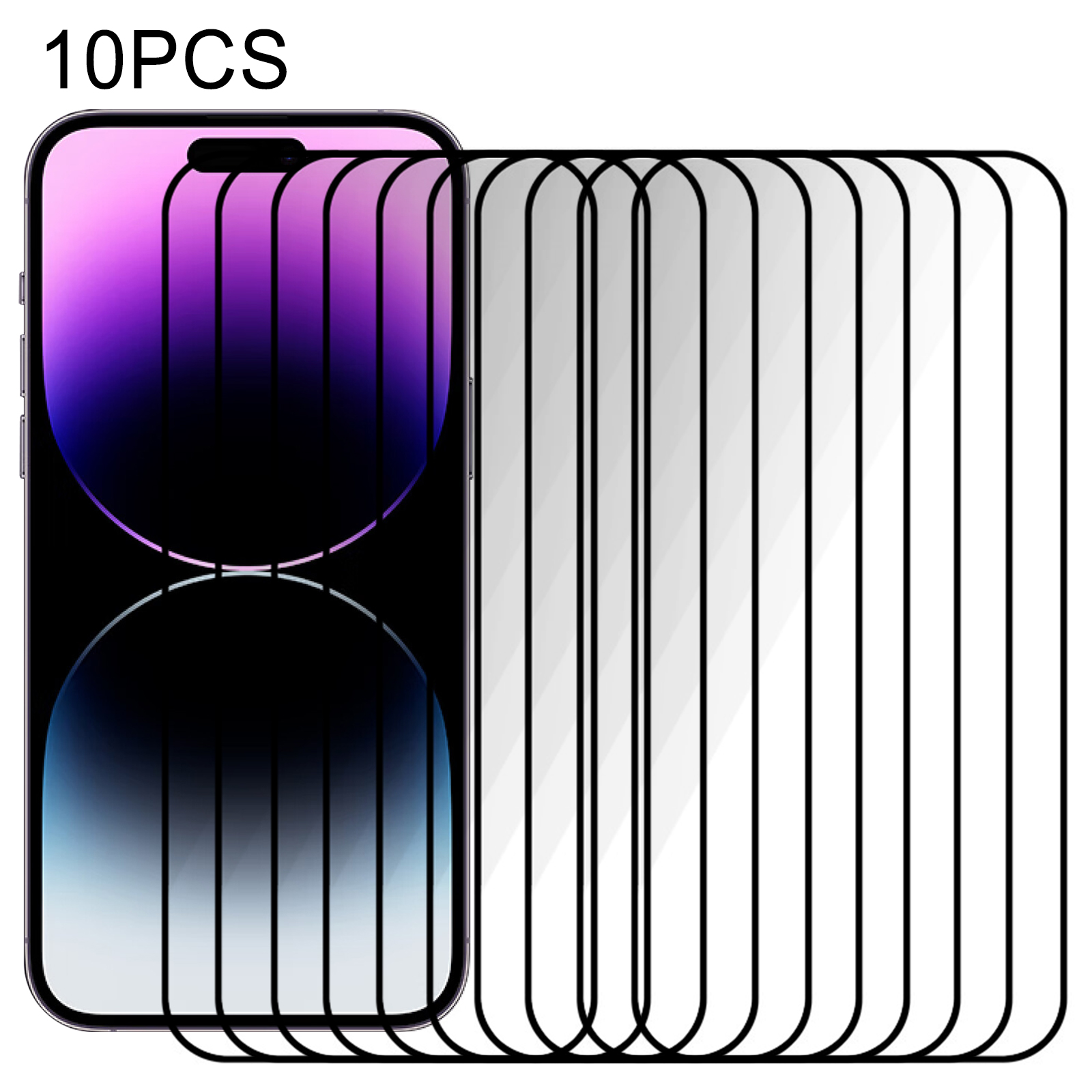 

10pcs Vollkleber Temperierter Glasfilm Für Iphone 15 Pro Max, Seidendruck Black Edge Phone Vollbildschutzschutz, iPhone 15 Pro Max