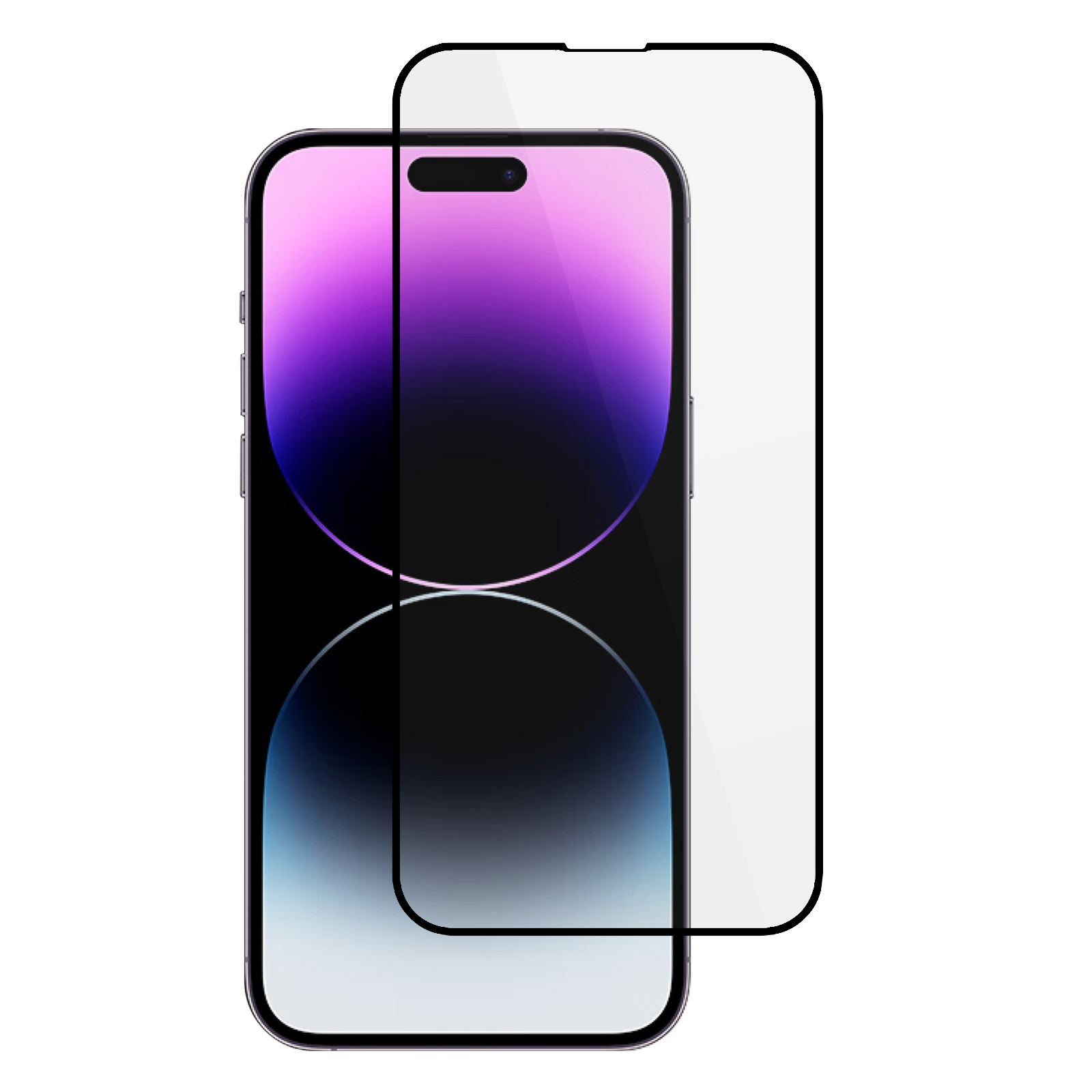 

Für Iphone 15 Pro Max Max Seidendruck Black Edge Vollbildschutz 9D Temperiertes Glas Vollkleberfilm, iPhone 15 Pro Max