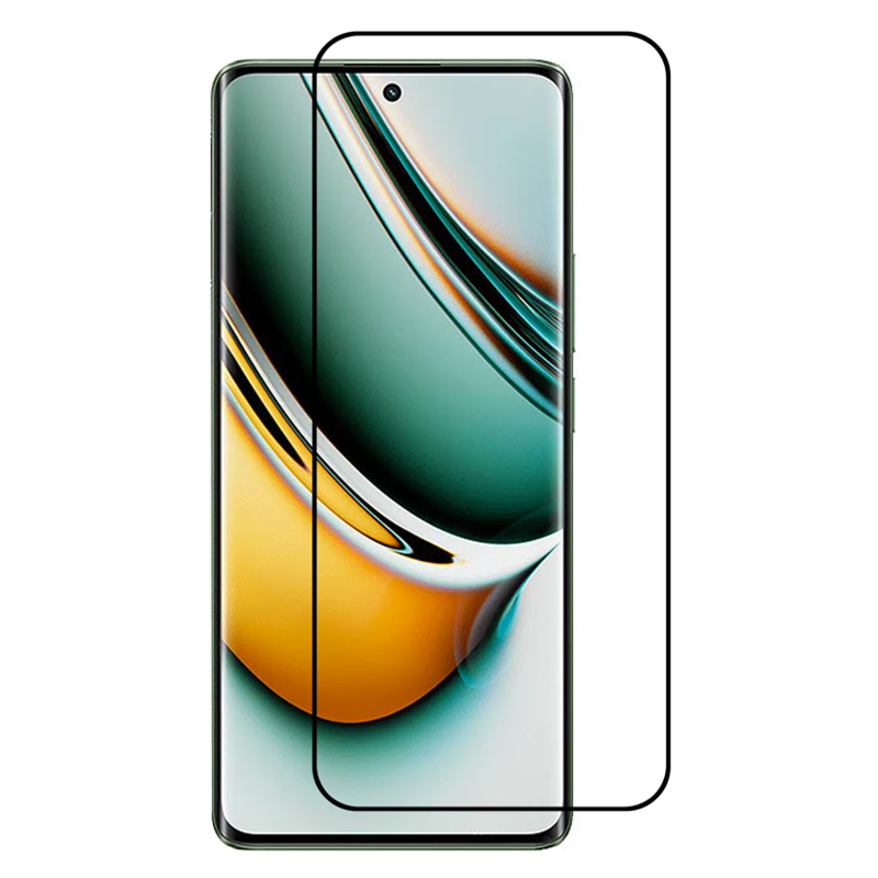 

Für Realme 11 Pro 5G Gebogene, Geschmitterte Glasfilm Seidendruck Drucken Voller Abdeck, Realme 11 Pro 5G