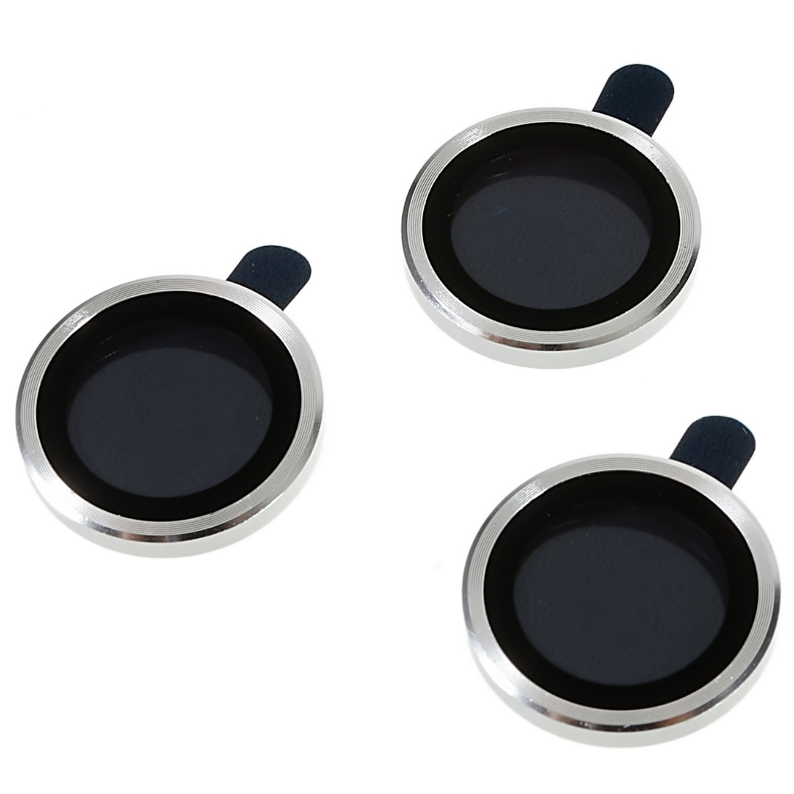 

Für Iphone 15 Pro / 15 Plus Kamera -objektiv -beschützer Metall Ring CD Vein -glaslinsen -abdeckfilm - Silber, iPhone 15 Pro