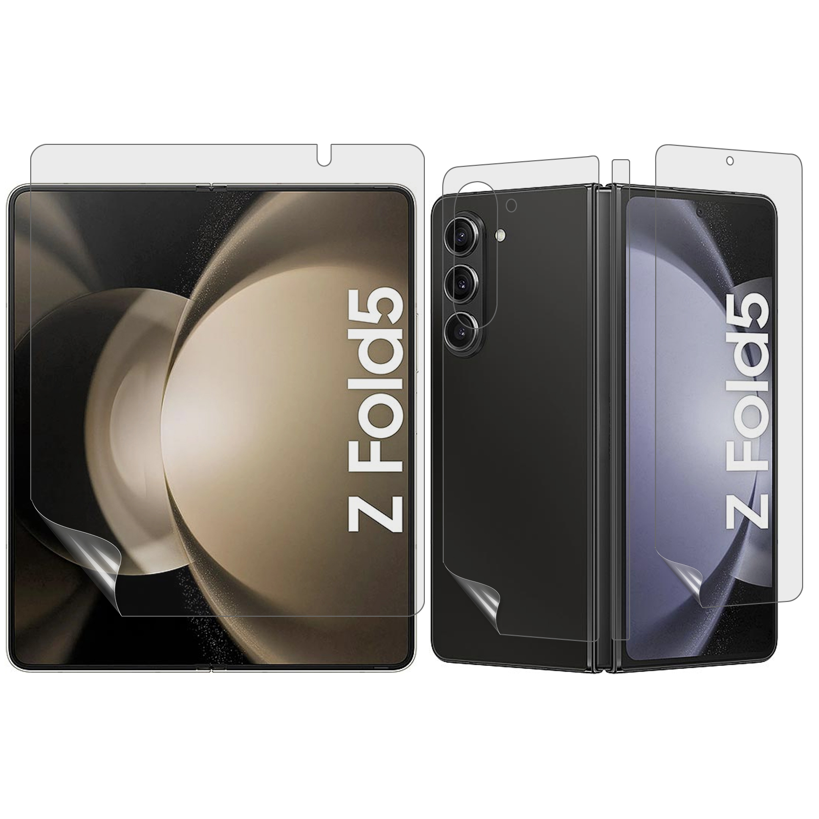 

1 Setzen Sie Tpu + Pet -hydrogelfilm Für Samsung Galaxy Z Fold5 5g, Vollbedeckung in Inneren + Vorne + Rückseite + Seitenmattschutzschutz, Galaxy Z Fold5 5G