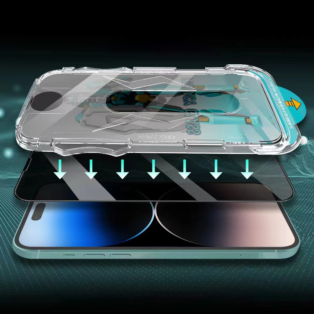 JRNLT For iPhone 13   13 Pro   14 28 Degree Anti-spy Tempered Glass Film Explosion-proof Screen Protector
