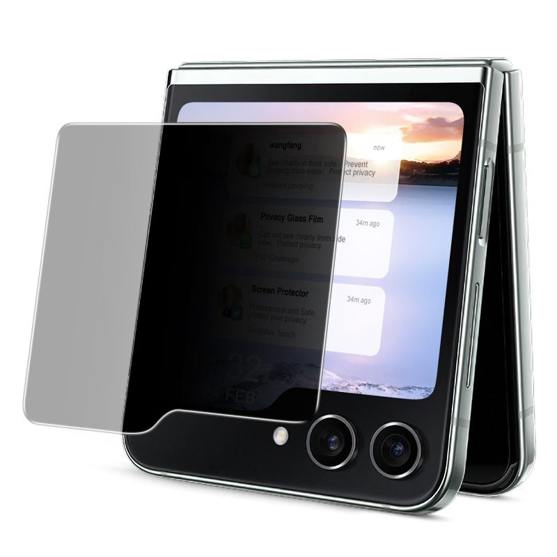 

IMAK Privacy Außenbildschirmschutz Für Samsung Galaxy Z Flip5 5g, Anti-Peeping Full Leim Temperter Glasfilm, Galaxy Z Flip5 5G
