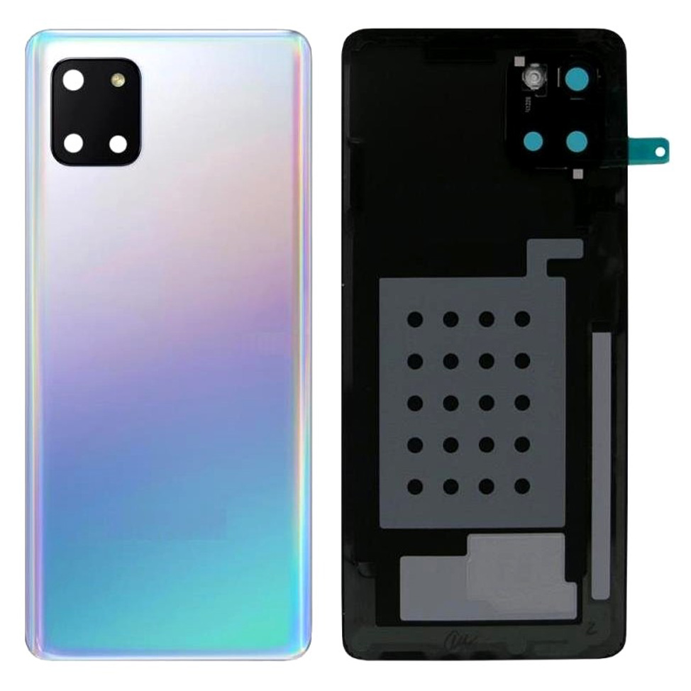

Für Samsung Galaxy Note10 Lite 4G N770 Batteriegehäuse Mit Kleberaufkleber + Kamera -objektivabdeckung - Silber, Galaxy Note10 Lite 4G