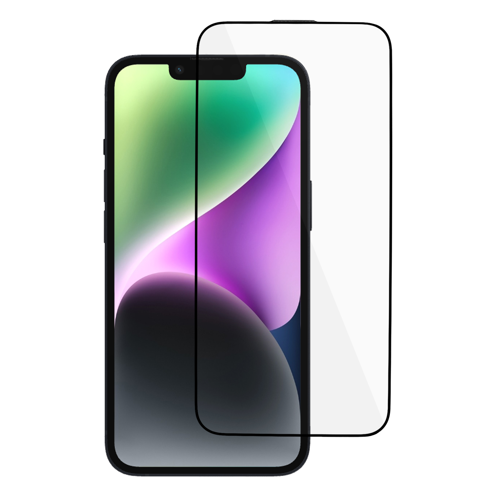 

PDGD Für Iphone 15 Temperierter Glasschildschutz Vollkleber 2,5d Seidendruckfilm Mit Staubsicherem Netz, iPhone 15