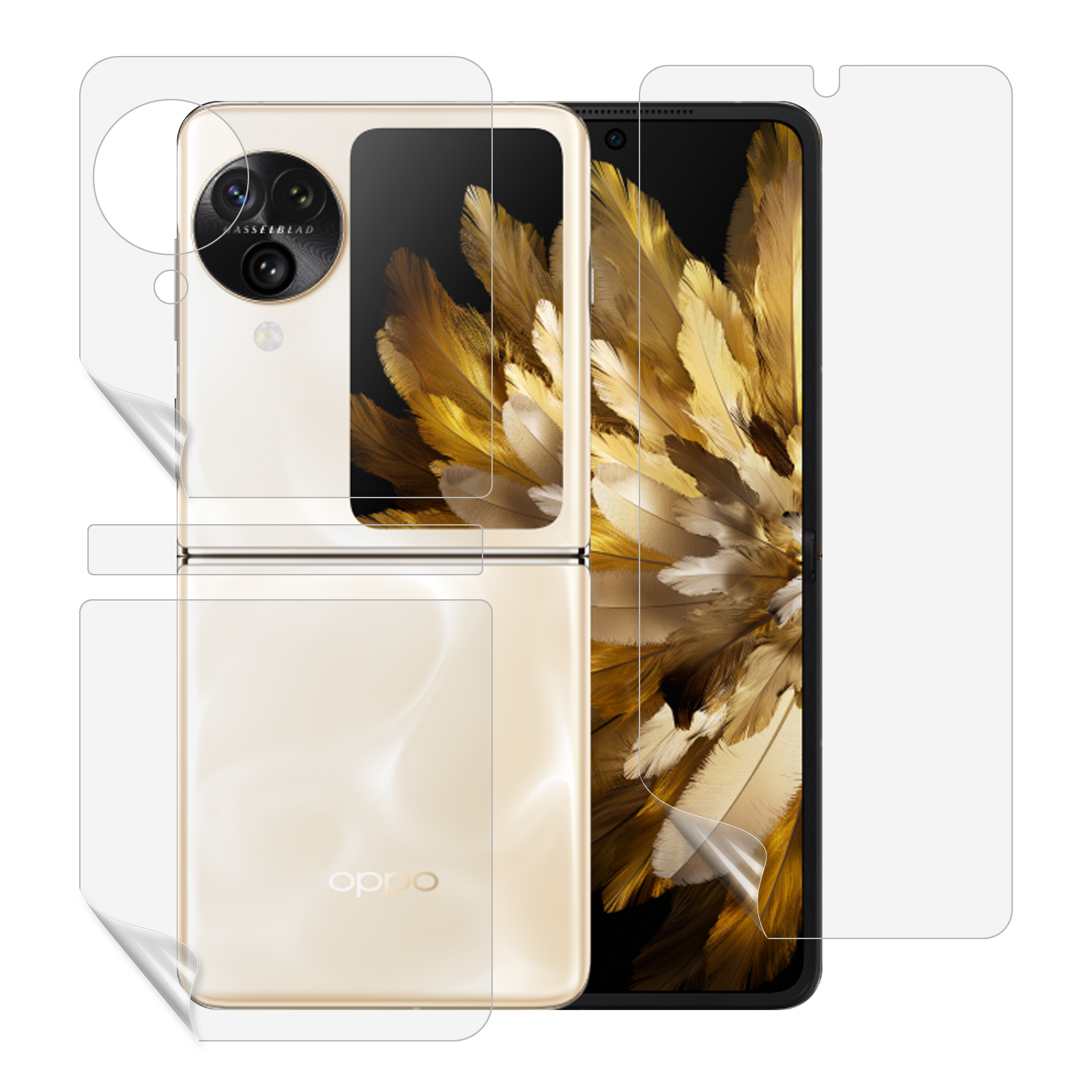 

Für Oppo Finden Sie N3 Flip 5G 1 Set Soft TPU Film Vorne Und Hinten Voller Cover -screen -beschützer, Oppo Find N3 Flip 5G