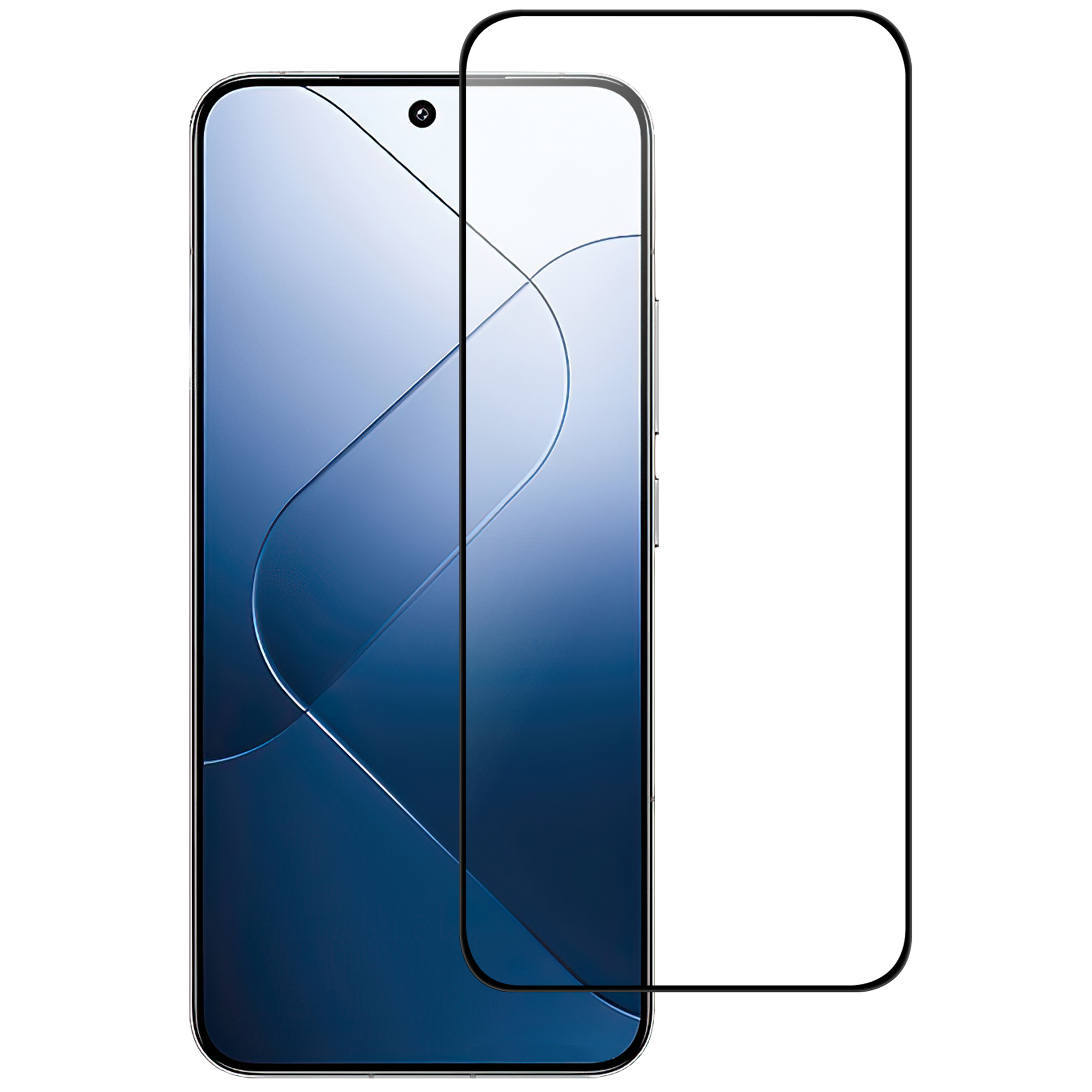 

Für Xiaomi 14 Phone Screen Protector Black Edge Vollkleber AGC Glass Screen Covering Film, Xiaomi 14
