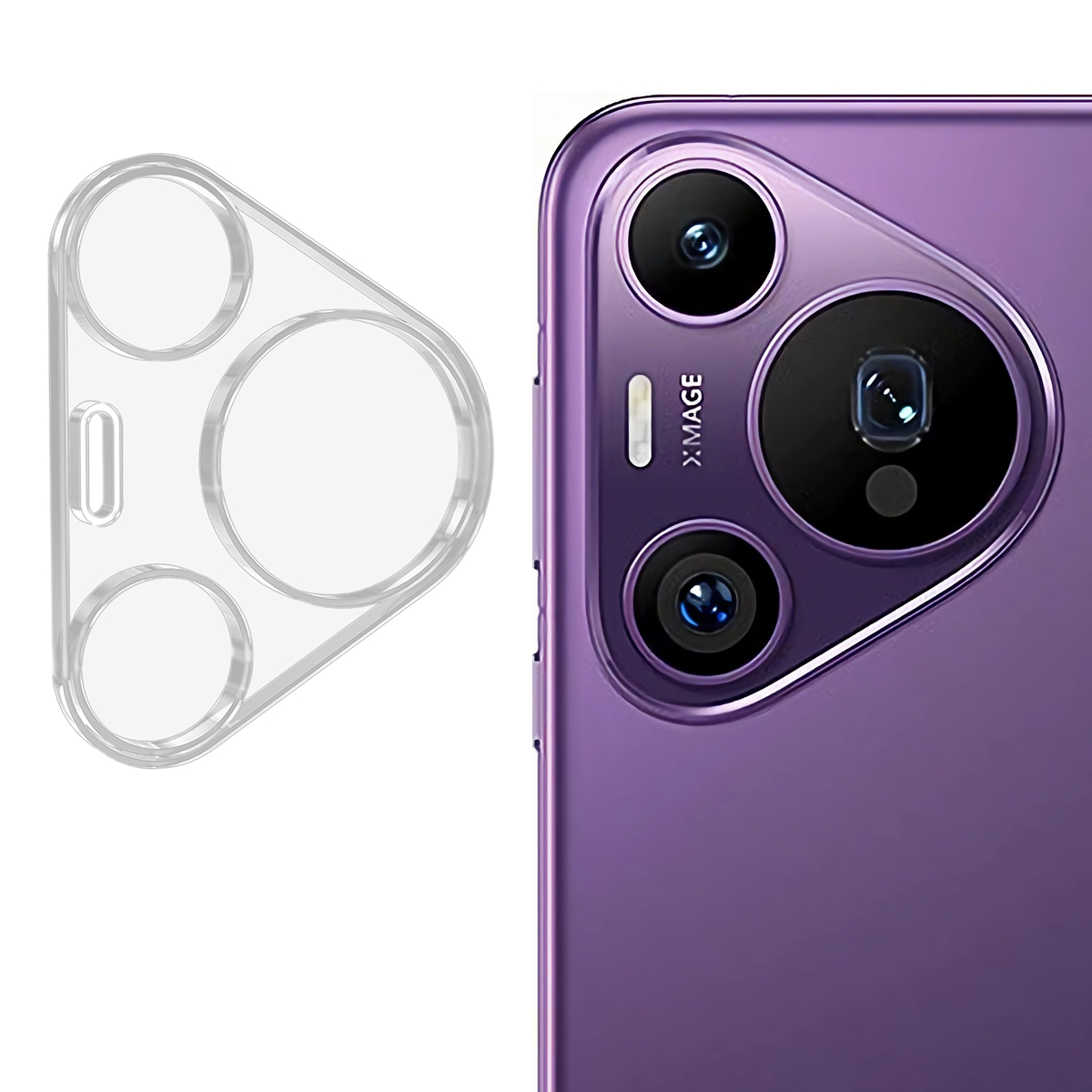 ENKAY HAT PRINCE For Huawei Pura 70 Pro / Pura 70 Pro+ Camera Rear Lens Protector Integrated 0.2mm 9H Lens Film - Transparent