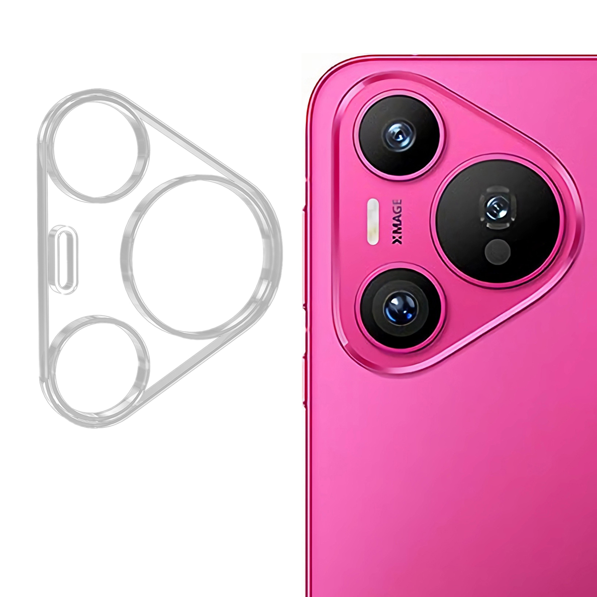 ENKAY HAT PRINCE For Huawei Pura 70 Camera Lens Protector 0.2mm Ultra-thin Integrated Lens Cover - Transparent