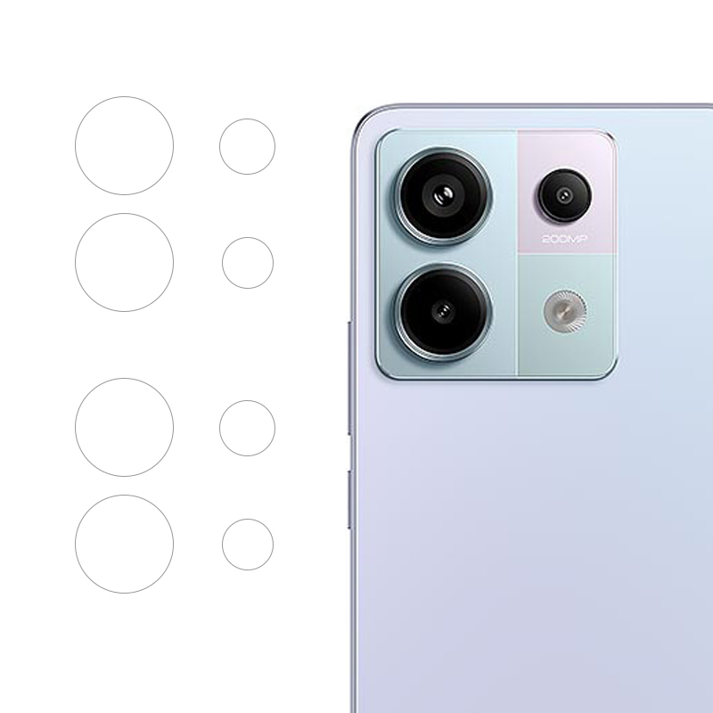 ENKAY HAT PRINCE 2Pcs for Xiaomi Redmi Note 13 Pro 4G / Poco M6 Pro 4G Camera Lens Protector 9H Clear Rear Lens Film