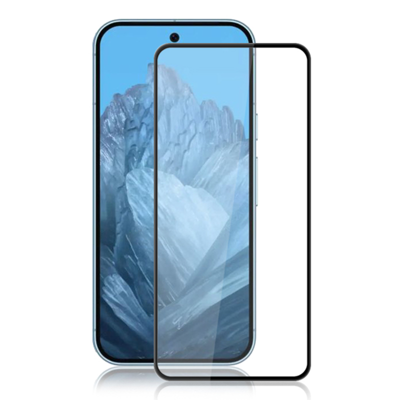AMORUS For Google Pixel 9 Pro XL Screen Protector Silk Printing Full Glue Tempered Glass Film - Black