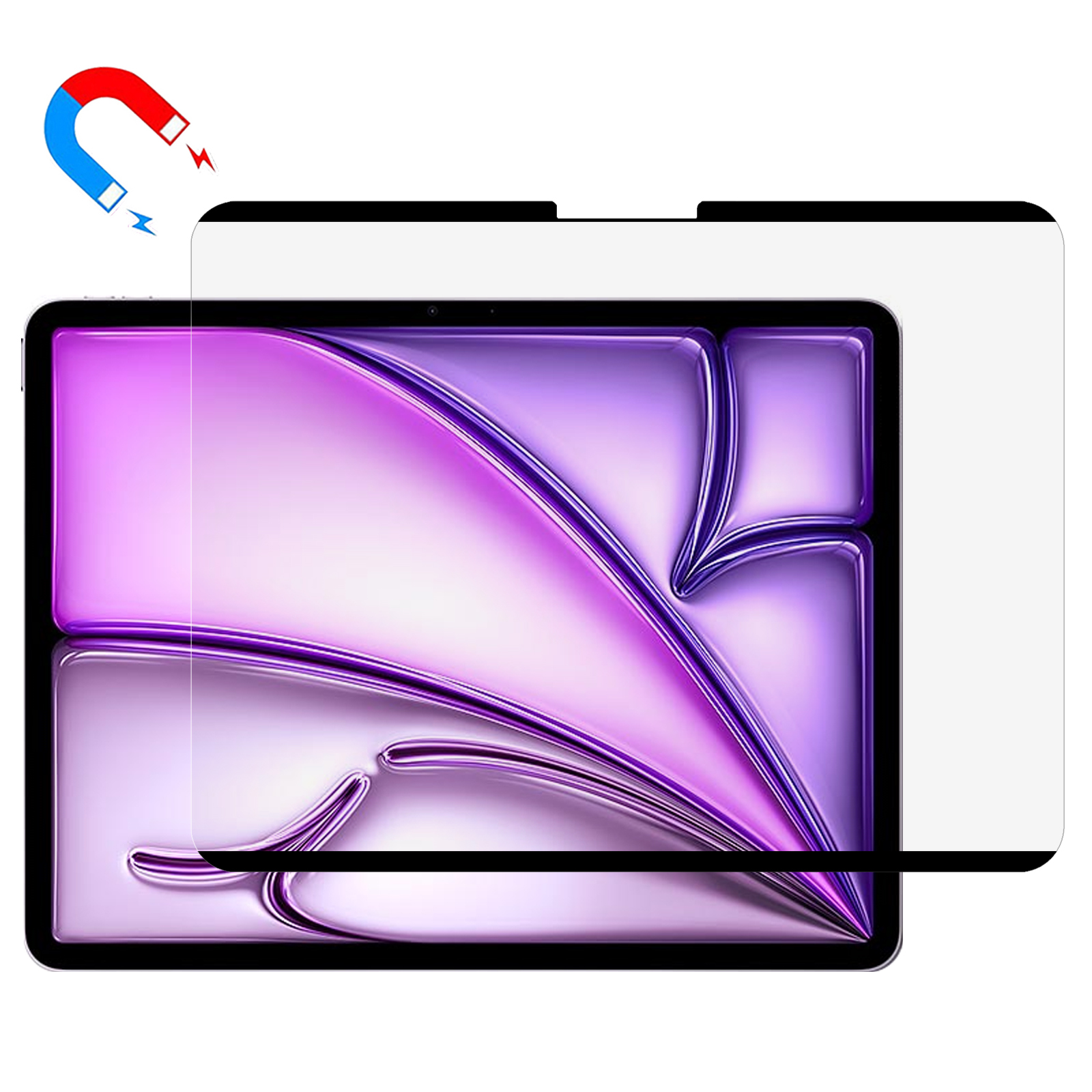 For iPad Air 13 (2026) / (2025) / (2024) Magnetic Screen Protector Removable Reusable Paper-Feel PVC Film