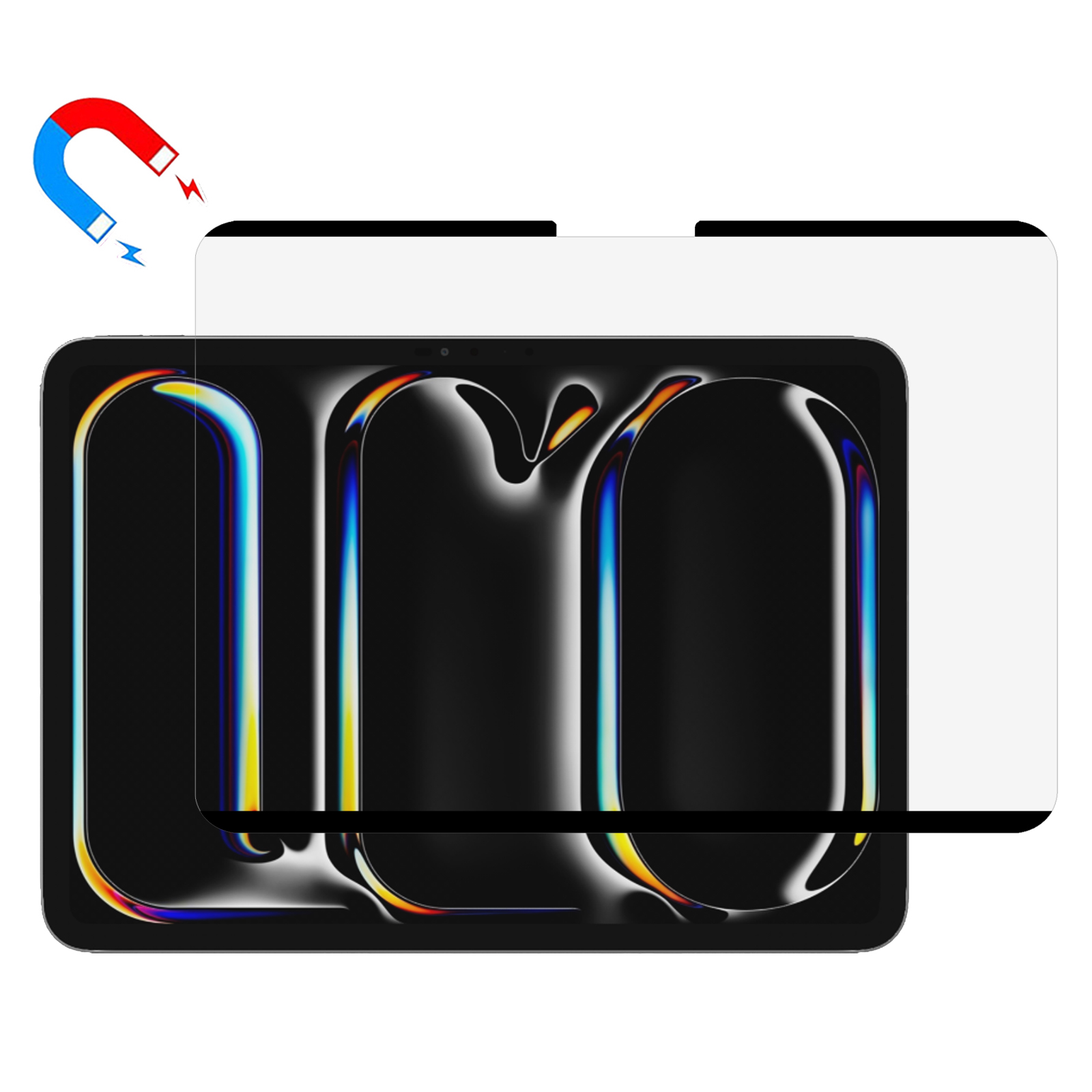 For iPad Pro 11 (2025) / 11 (2024) Paper-Feel Magnetic Screen Protector Detachable and Reusable PVC Film