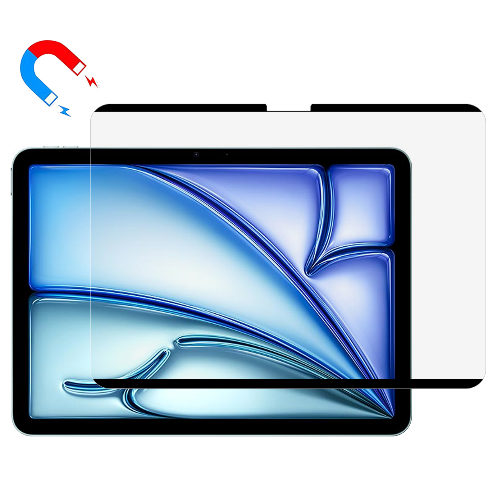 For iPad Air 11 (2026) / (2025) / (2024) Screen Protector Removable Reusable Paper-Feel Magnetic PVC Film