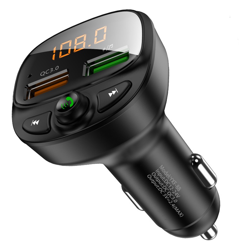 

FLOVEME YXF216878 QC3.0 Schneller Ladedoppel -usb -auto -ladegerät Bluetooth MP3 -player